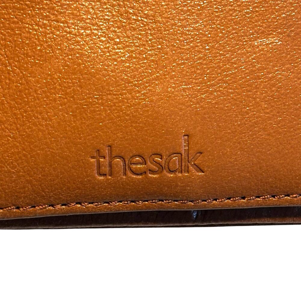 The Sak brand wallet brown buttery soft leather zipper clutch purse Boho casual